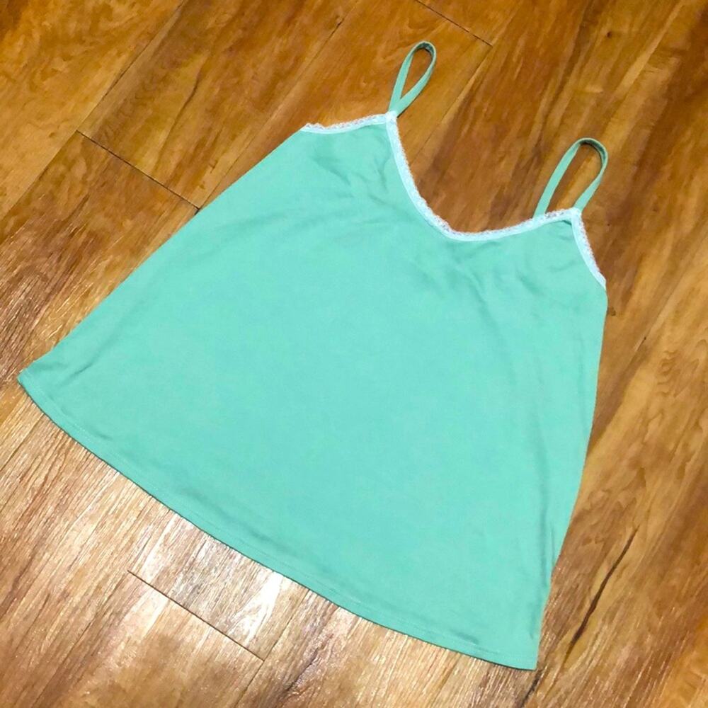 Cozy Rozy California Light Green Lace Spaghetti Strap Camisole Tank Size Large